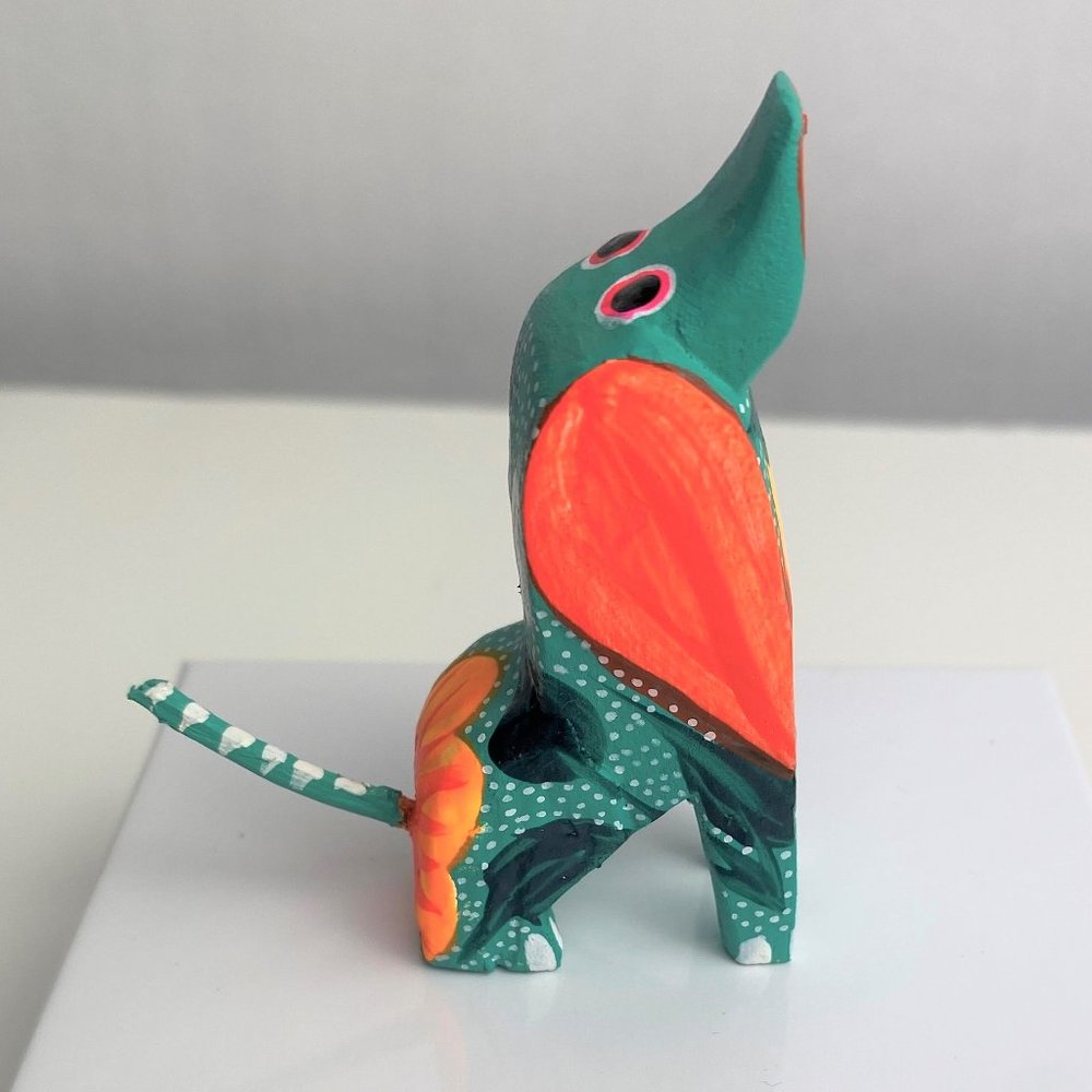 Authentic Mexican Small Dog Alebrije (Green)